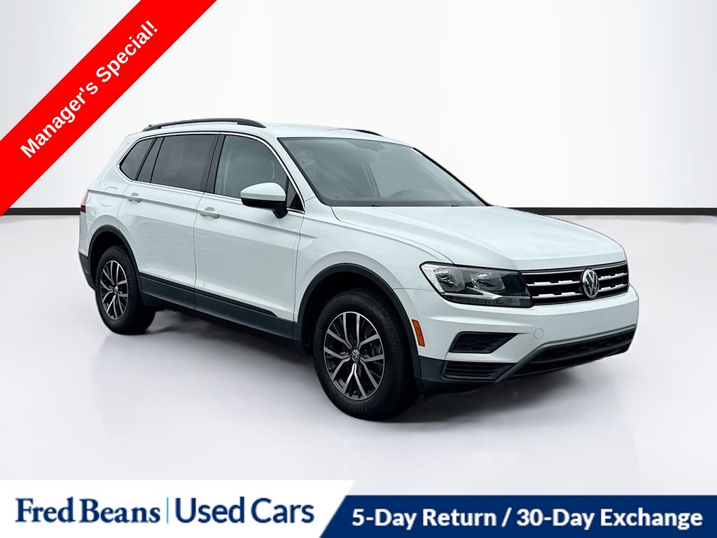Pure White 2019 Volkswagen Tiguan SUV / Crossover Front-Wheel Drive 8-Speed Automatic