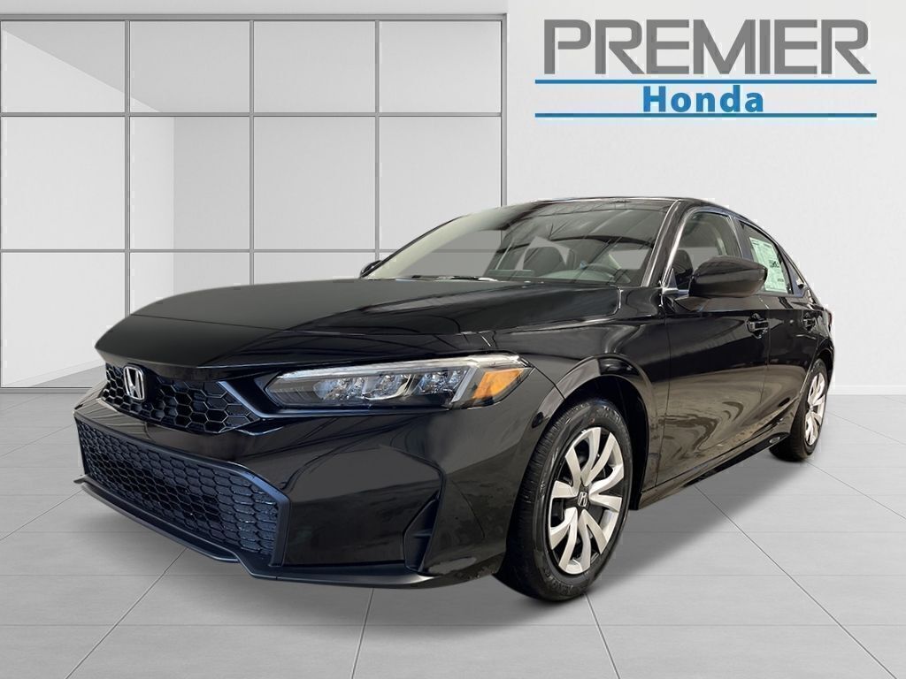 Black 2026 Honda Civic Sedan Front-Wheel Drive Continuously Variable Transmission