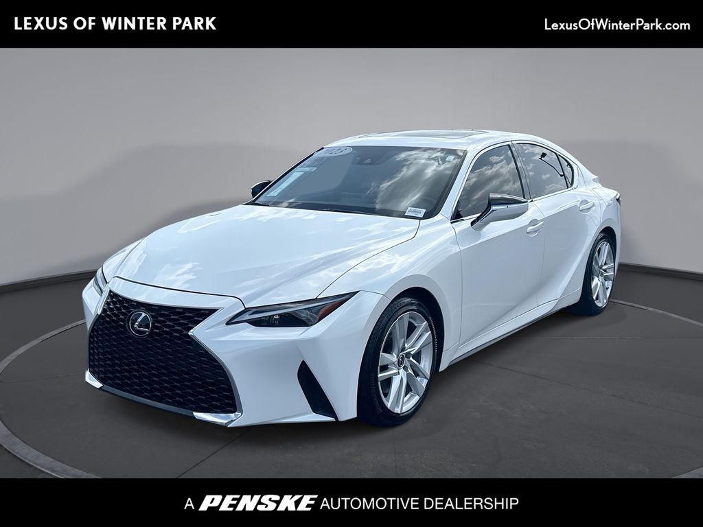 Eminent White Pearl 2023 Lexus IS Sedan Rear-Wheel Drive 8-Speed Automatic