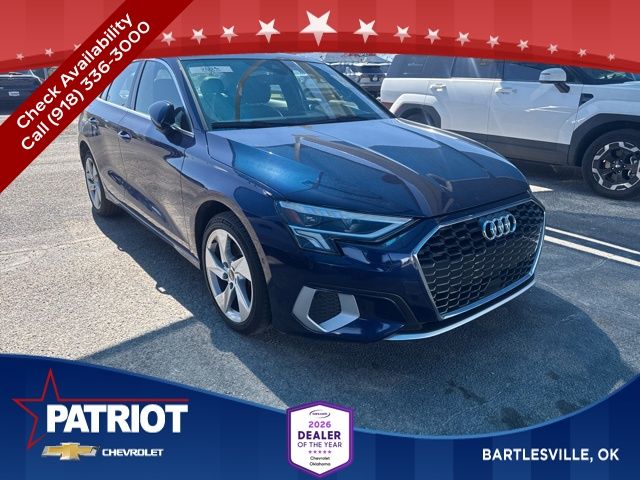 Blue 2024 Audi A3 40 TFSI Premium FWD Sedan Front-Wheel Drive 7-Speed Automatic