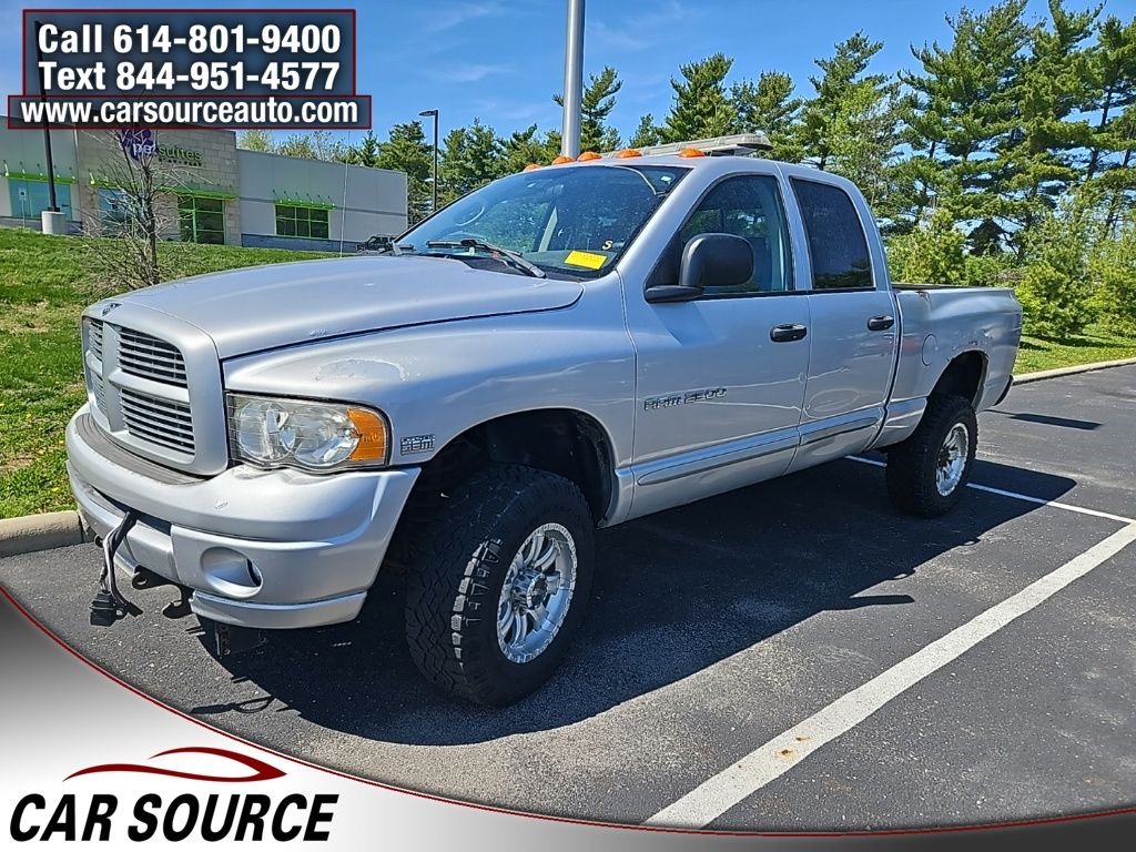 Bright Silver Metallic Clearcoat 2005 Dodge RAM 2500 SLT Quad Cab 4WD Pickup Truck Four-Wheel Drive 5-Speed Automatic