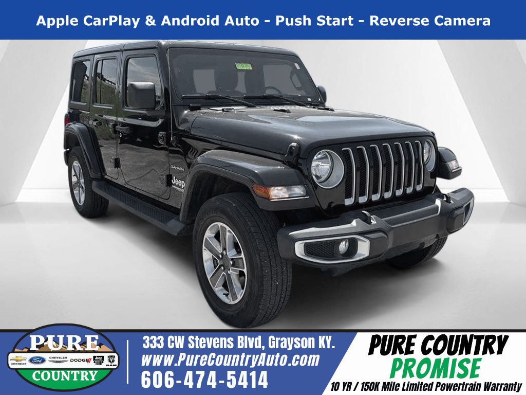 Black Clearcoat 2021 Jeep Wrangler Unlimited Sahara 4WD SUV / Crossover Four-Wheel Drive 8-Speed Automatic