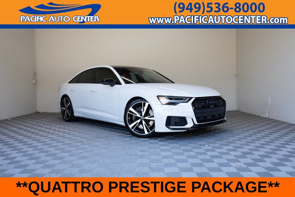 Glacier White Metallic 2022 Audi S6 Sedan All-Wheel Drive 8-Speed Automatic