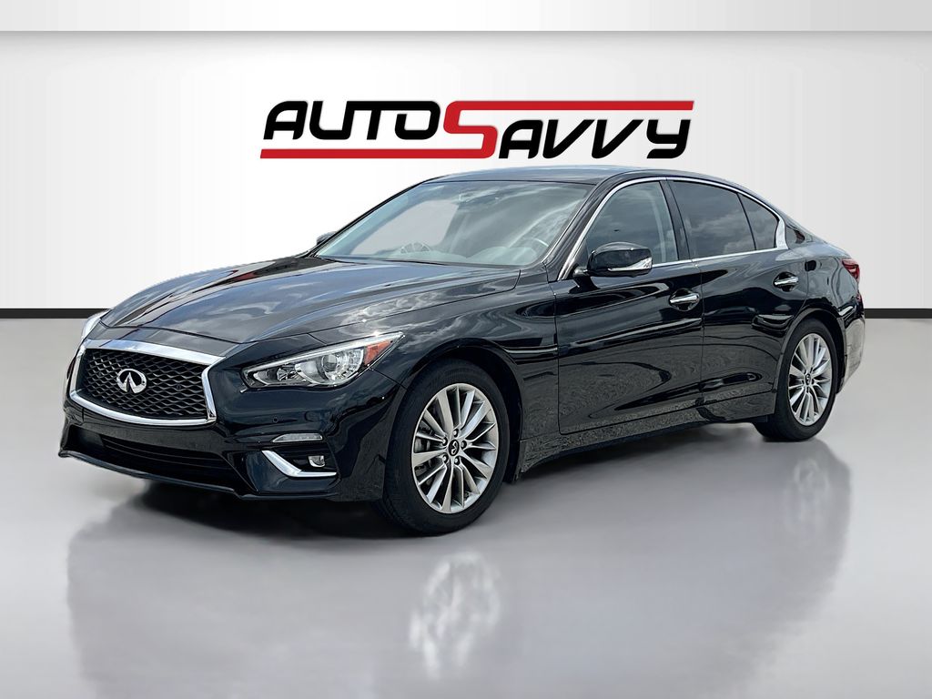 2024 INFINITI Q50 LUXE Black at AutoSavvy Houston Southwest