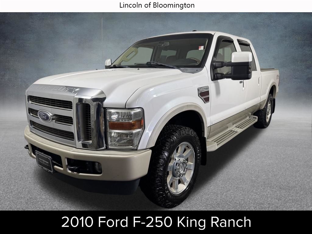 White 2010 Ford F-250 Super Duty Pickup Truck Four-Wheel Drive 5-Speed Automatic Overdrive
