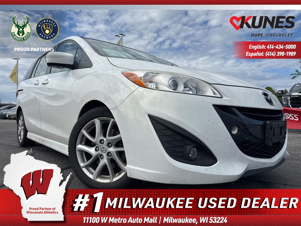 Crystal White Pearl 2012 Mazda MAZDA5 Minivan Front-Wheel Drive 5-Speed Automatic Overdrive