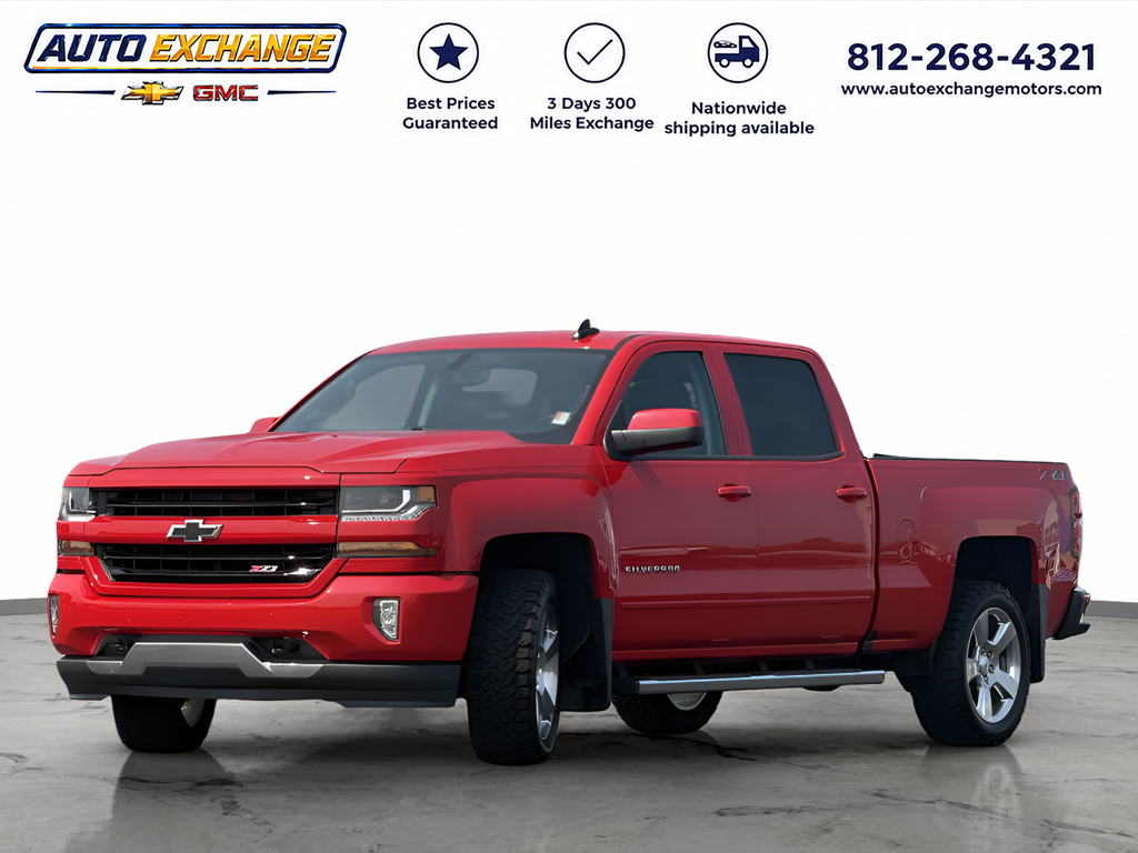 Red Hot 2018 Chevrolet Silverado 1500 Pickup Truck Four-Wheel Drive 6-Speed Automatic Overdrive