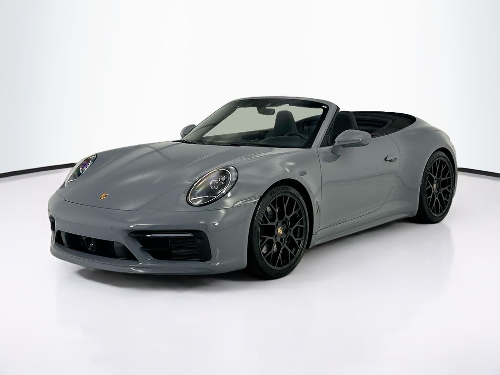 Gray (Arctic Grey) 2023 Porsche 911 Convertible Rear-Wheel Drive 8-Speed Automatic