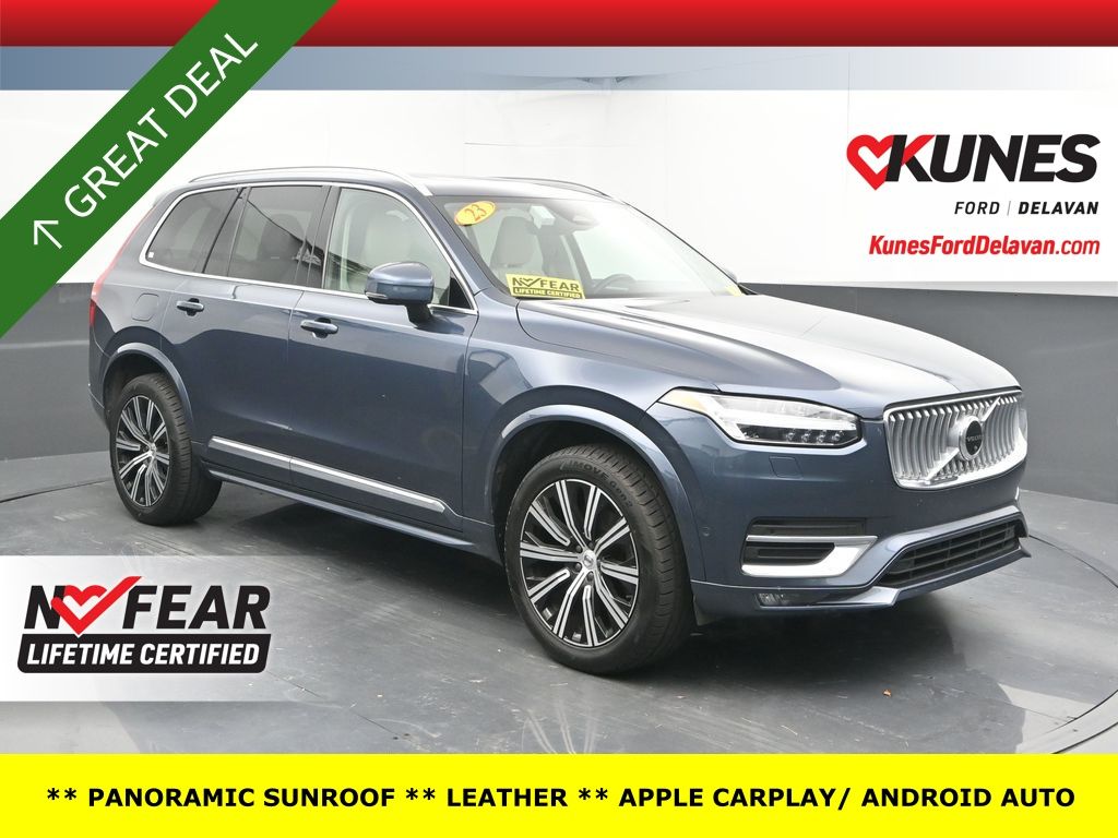 Denim Blue Metallic 2023 Volvo XC90 B6 Plus Bright Theme 7-Passenger AWD SUV / Crossover All-Wheel Drive Automatic