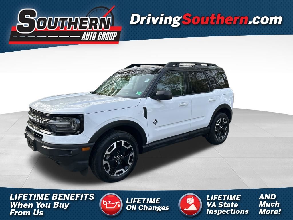 Oxford White 2023 Ford Bronco Sport Outer Banks AWD SUV / Crossover All-Wheel Drive 8-Speed Automatic