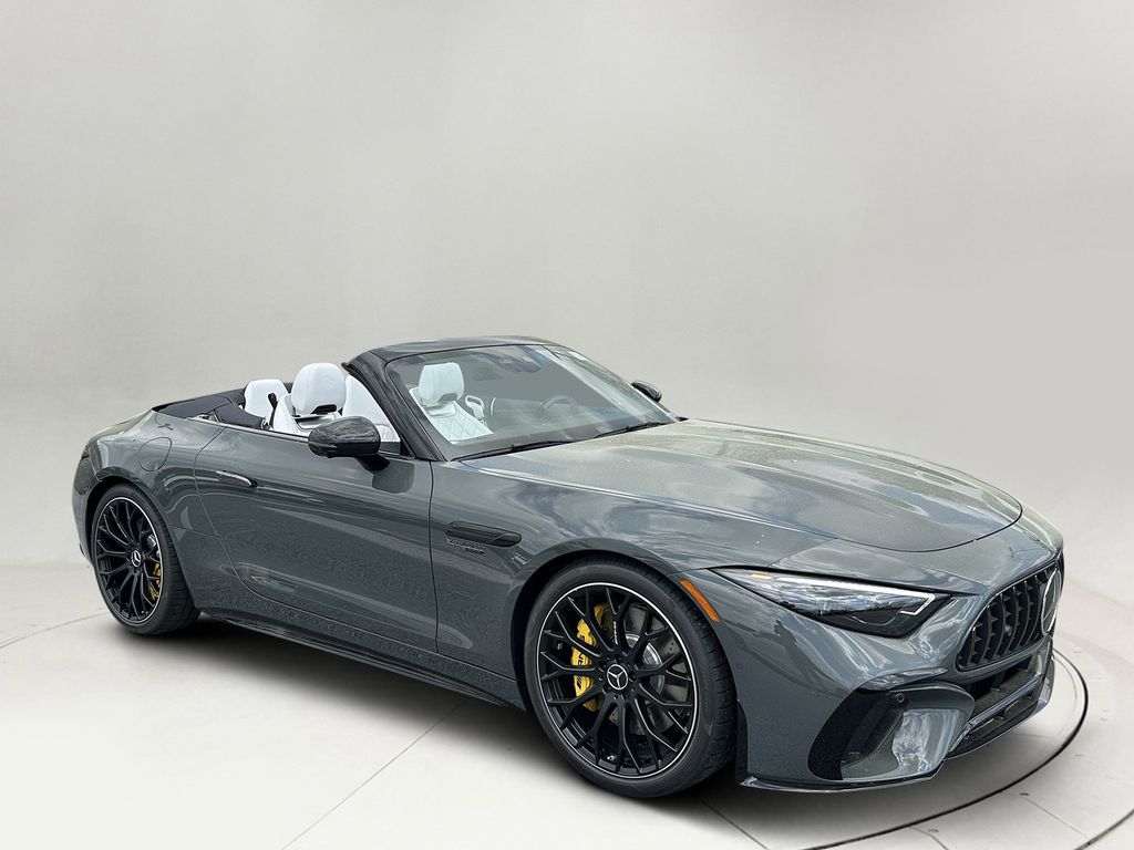 Gray (MANUFAKTUR Silicon Grey) 2026 Mercedes-Benz SL-Class AMG SL 63 4MATIC Convertible All-Wheel Drive 9-Speed Automatic