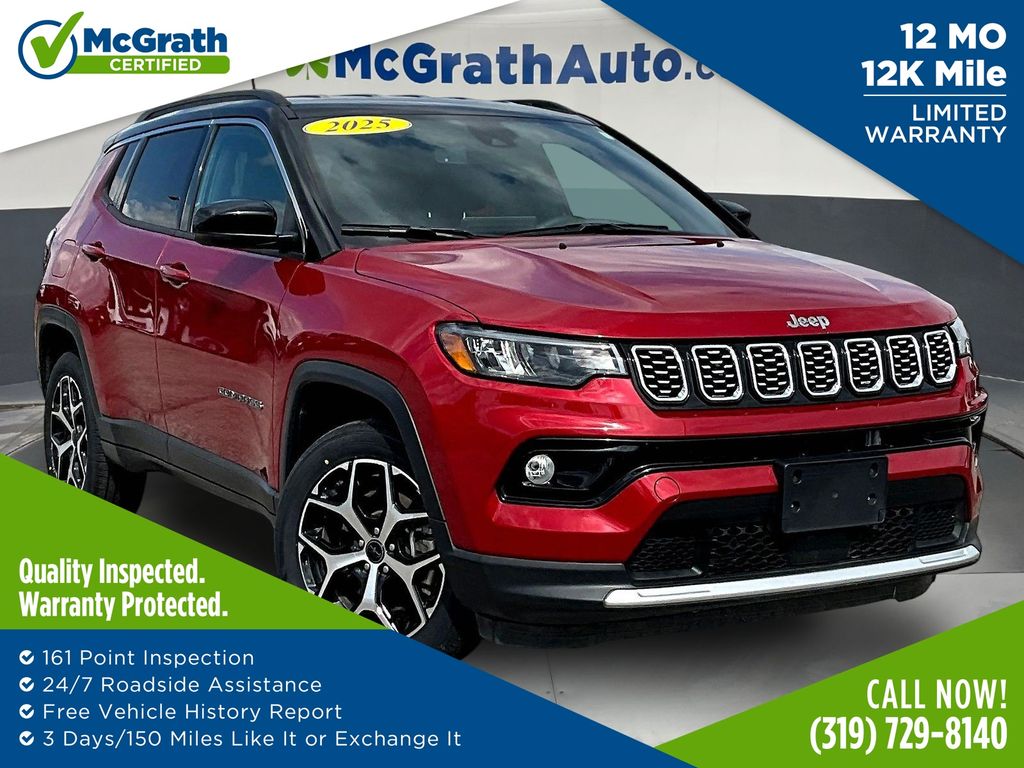 Red Hot Pearlcoat 2025 Jeep Compass SUV / Crossover Four-Wheel Drive 8-Speed Automatic