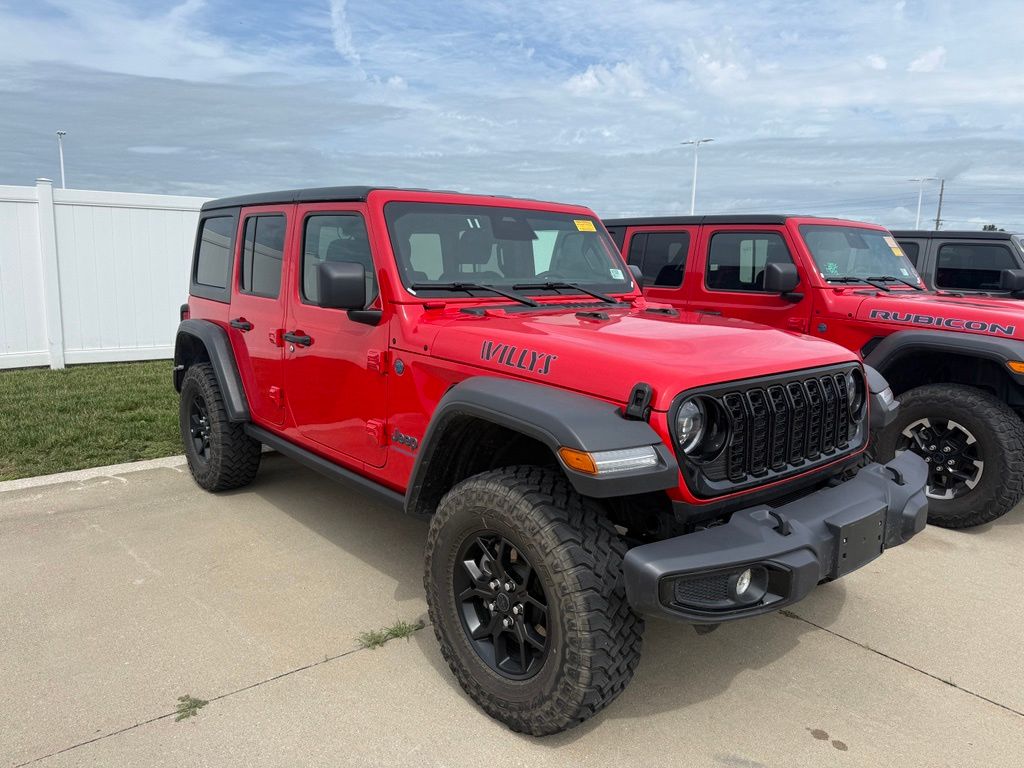 Firecracker Red Clearcoat 2025 Jeep Wrangler 4xe SUV / Crossover Four-Wheel Drive 8-Speed Automatic