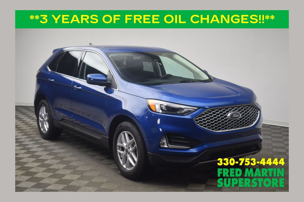 Blue Metallic 2024 Ford Edge SUV / Crossover All-Wheel Drive 8-Speed Automatic