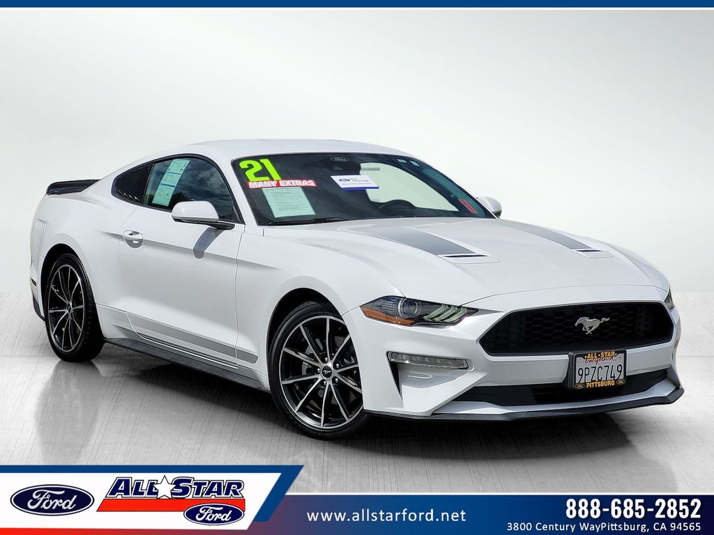 Oxford White 2021 Ford Mustang Coupe Rear-Wheel Drive Automatic