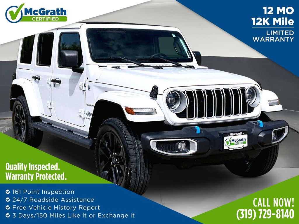 Bright White Clearcoat 2024 Jeep Wrangler 4xe Sahara 4WD SUV / Crossover Four-Wheel Drive 8-Speed Automatic