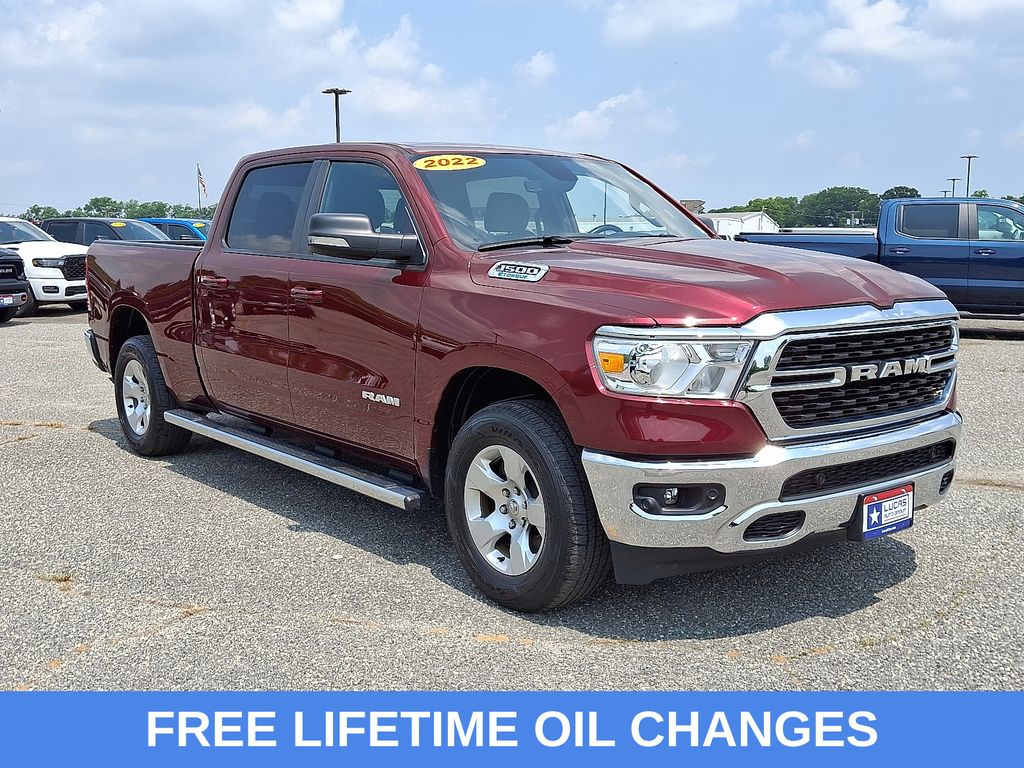 Red 2022 RAM 1500 Pickup Truck Four-Wheel Drive 8-Speed Automatic