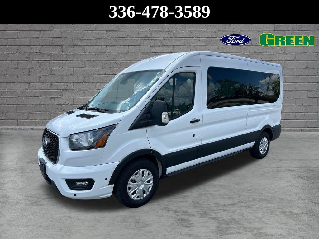 Oxford White 2025 Ford Transit Passenger Van Rear-Wheel Drive 