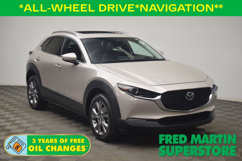 Gray (Platinum Quartz Metallic) 2023 Mazda CX-30 2.5 S Premium AWD SUV / Crossover All-Wheel Drive 6-Speed Automatic