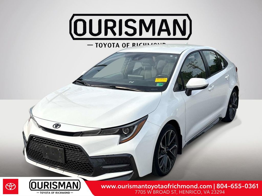 Super White 2021 Toyota Corolla SE FWD Sedan Front-Wheel Drive Continuously Variable Transmission