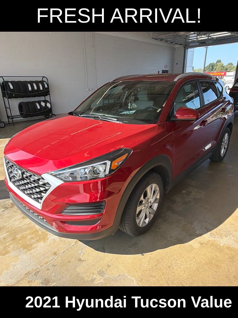 Red Crimson 2021 Hyundai Tucson SUV / Crossover Front-Wheel Drive 6-Speed Automatic
