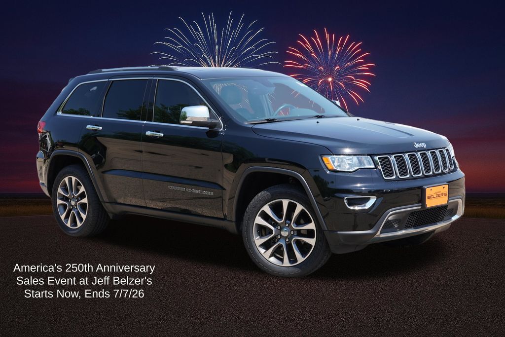 Diamond Black Crystal Pearlcoat 2018 Jeep Grand Cherokee SUV / Crossover Four-Wheel Drive 8-Speed Automatic