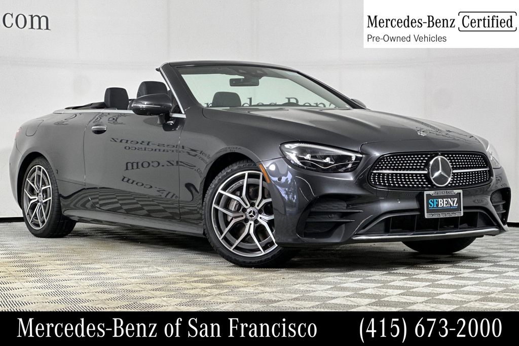 Graphite Gray Metallic 2023 Mercedes-Benz E-Class Convertible Rear-Wheel Drive 9-Speed Automatic