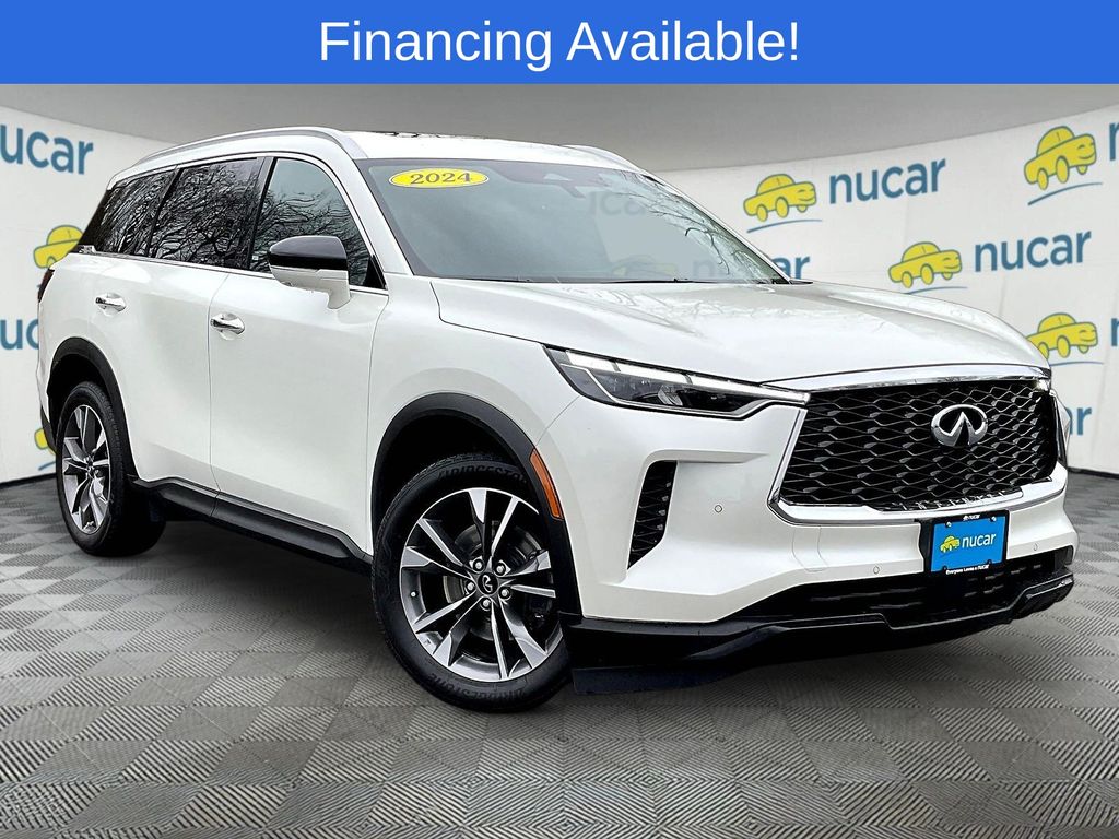 White 2024 INFINITI QX60 Luxe AWD SUV / Crossover All-Wheel Drive 9-Speed Automatic