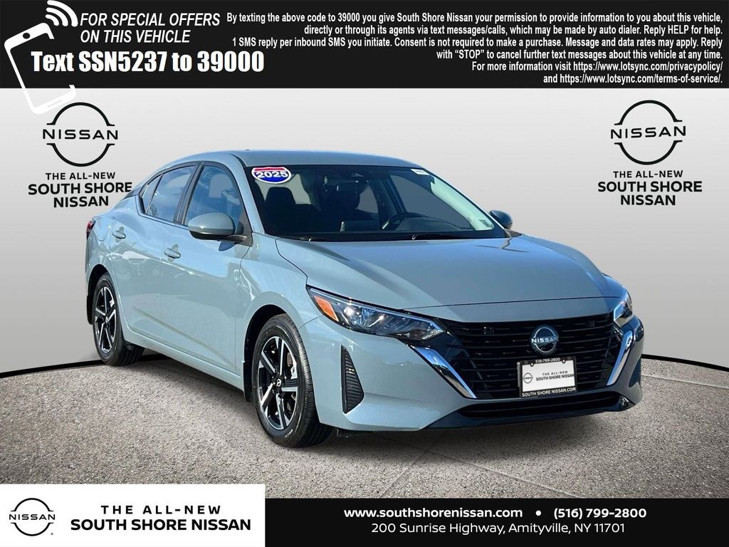 Atlantic Gray Metallic 2025 Nissan Sentra SV FWD Sedan Front-Wheel Drive Continuously Variable Transmission