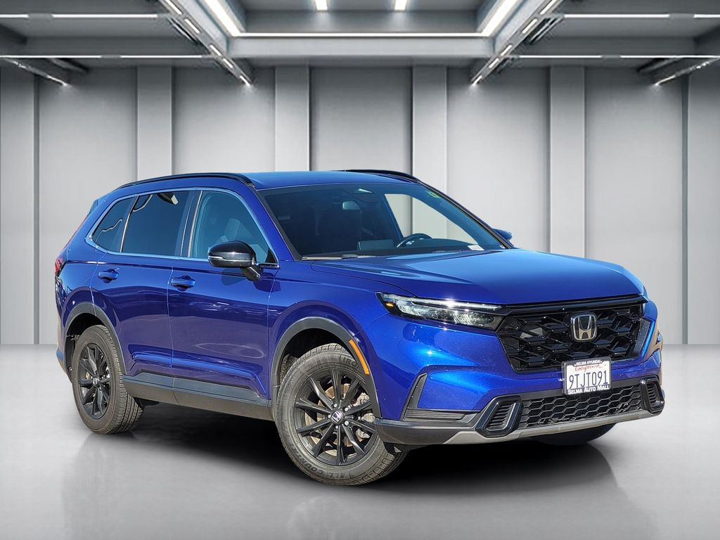 Canyon River Blue Metallic 2024 Honda CR-V Hybrid Sport AWD SUV / Crossover All-Wheel Drive Continuously Variable Transmission