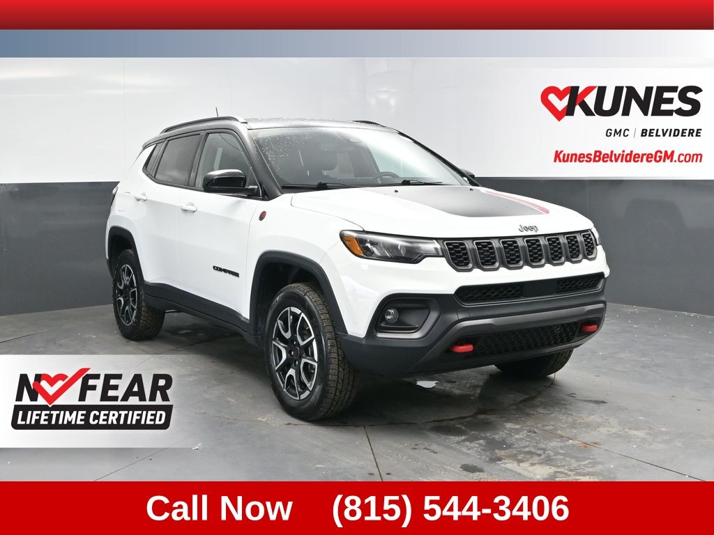 Bright White Clearcoat 2025 Jeep Compass SUV / Crossover Four-Wheel Drive 8-Speed Automatic