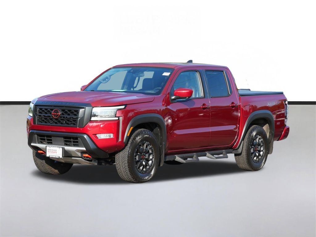 Cardinal Red Metallic Tricoat 2024 Nissan Frontier Pickup Truck Four-Wheel Drive 9-Speed Automatic Overdrive