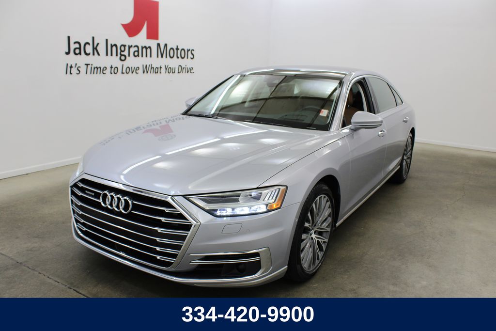 Silver 2019 Audi A8 Sedan All-Wheel Drive 8-Speed Automatic