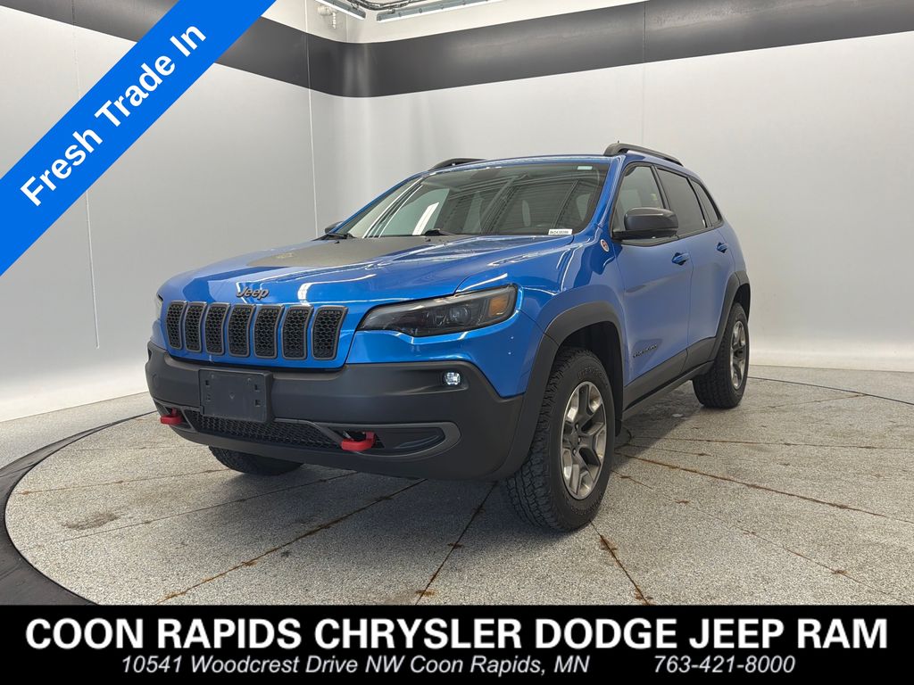 Hydro Blue Pearlcoat 2019 Jeep Cherokee SUV / Crossover Four-Wheel Drive 9-Speed Automatic