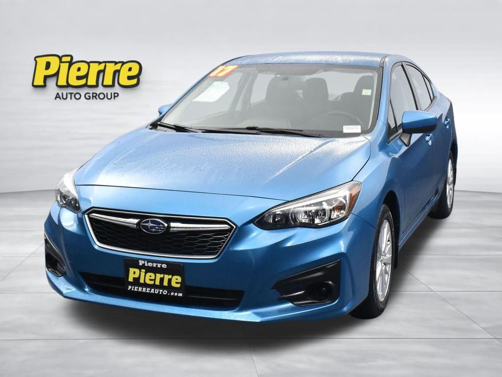 Island Blue 2017 Subaru Impreza 2.0i Premium Sedan All-Wheel Drive Continuously Variable Transmission