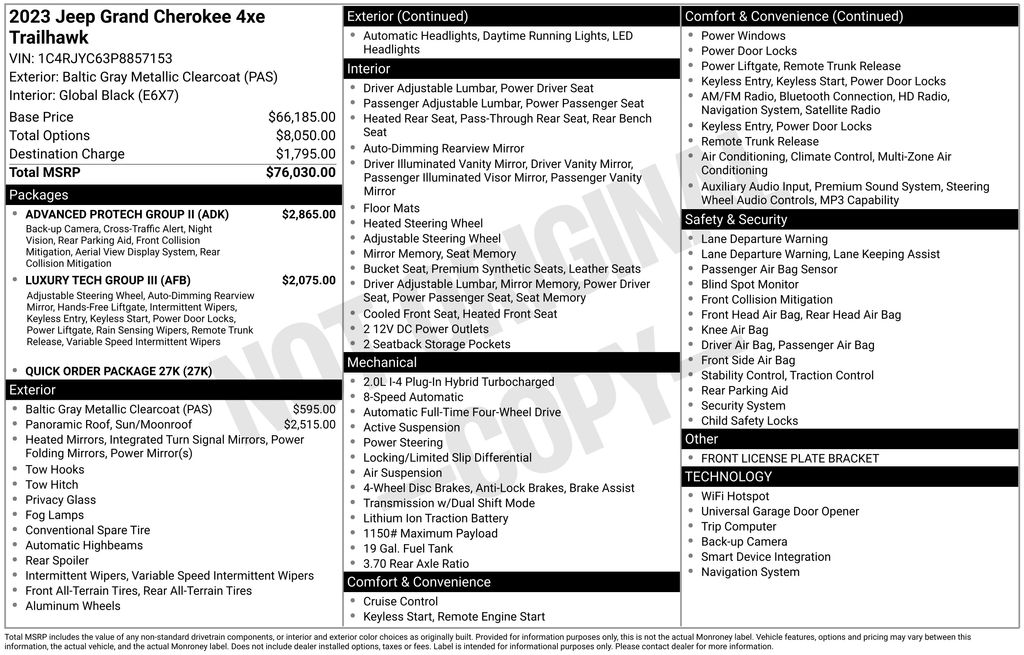 Used 2023 Gray Jeep Trailhawk 4xe image 32
