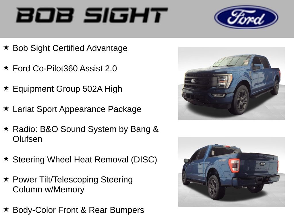 Used 2023 Ford F-150 Lariat with VIN 1FTFW1E83PKD13748 for sale in Kansas City
