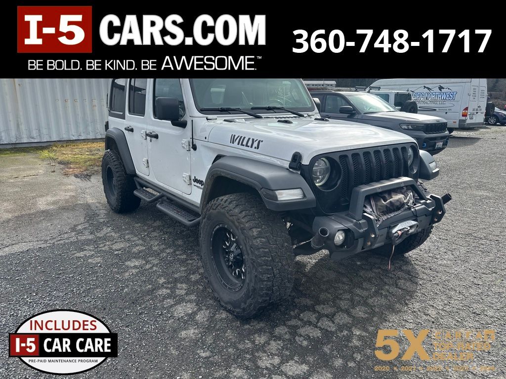 Bright White Clearcoat 2022 Jeep Wrangler Unlimited Willys 4WD SUV / Crossover Four-Wheel Drive 8-Speed Automatic