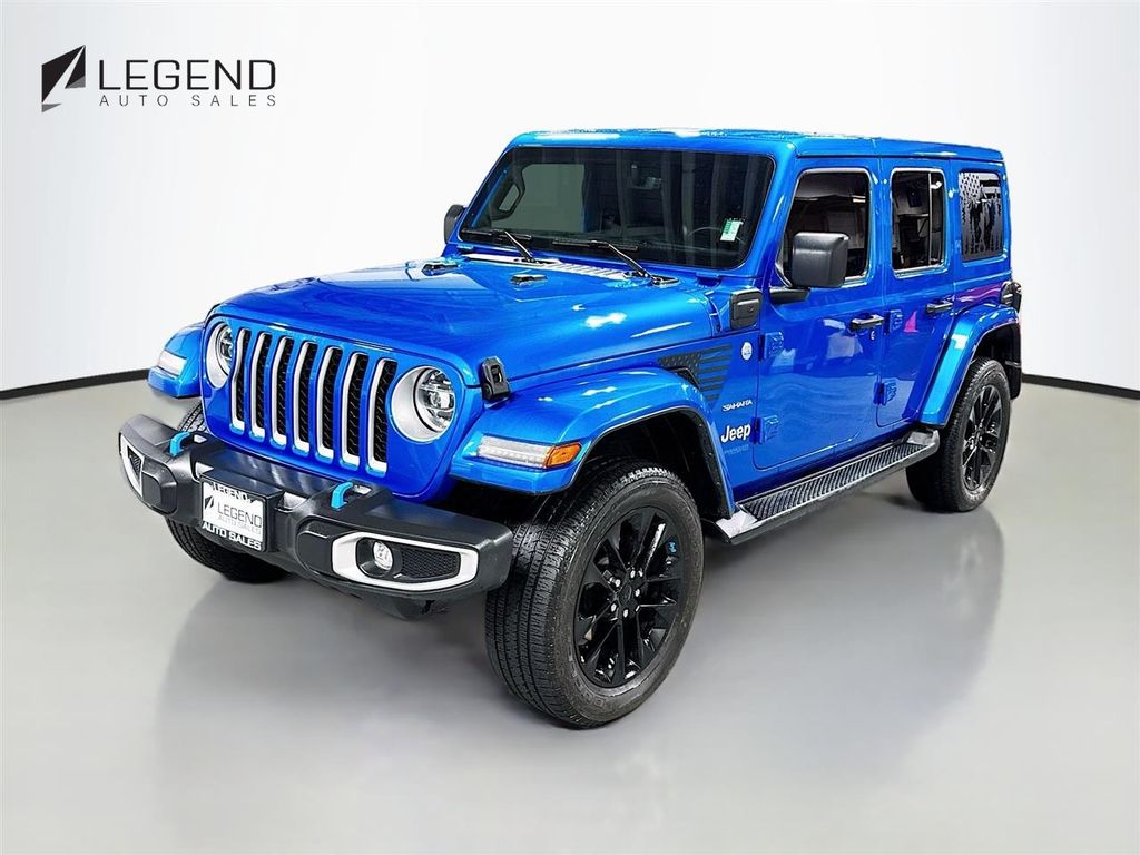 Hydro Blue Pearl Coat 2022 Jeep Wrangler 4xe Sahara 4WD SUV / Crossover Four-Wheel Drive 8-Speed Automatic