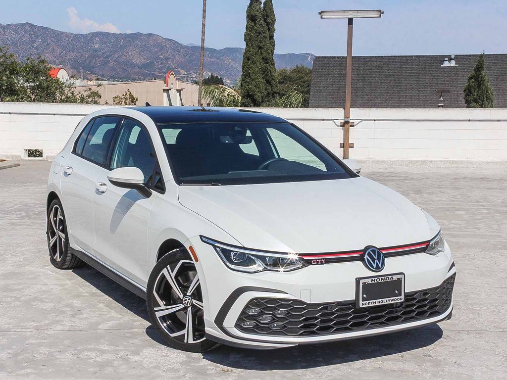 Opal White 2024 Volkswagen Golf GTI Hatchback Front-Wheel Drive 7-Speed Dual Clutch