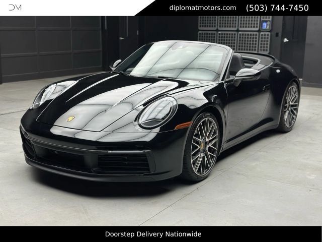 Black 2024 Porsche 911 Convertible Rear-Wheel Drive 8-Speed Automatic