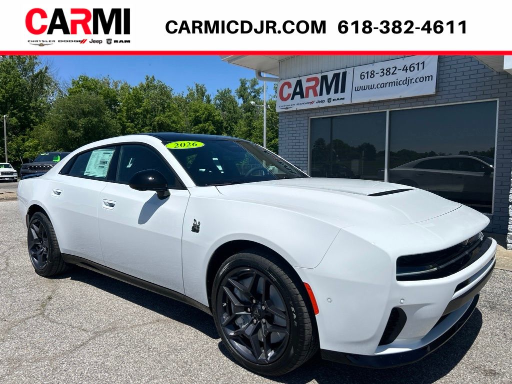 Bright White Clearcoat 2026 Dodge Charger Sedan All-Wheel Drive 8-Speed Automatic