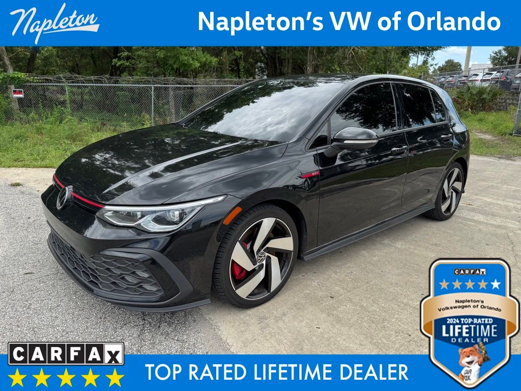 Deep Black Pearl 2024 Volkswagen Golf GTI Hatchback Front-Wheel Drive 7-Speed Dual Clutch