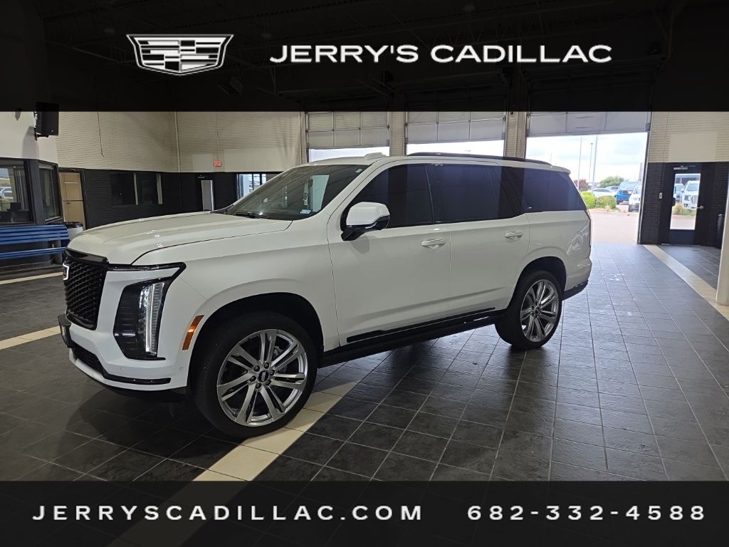 Crystal White Tricoat 2025 Cadillac Escalade SUV / Crossover Four-Wheel Drive Automatic