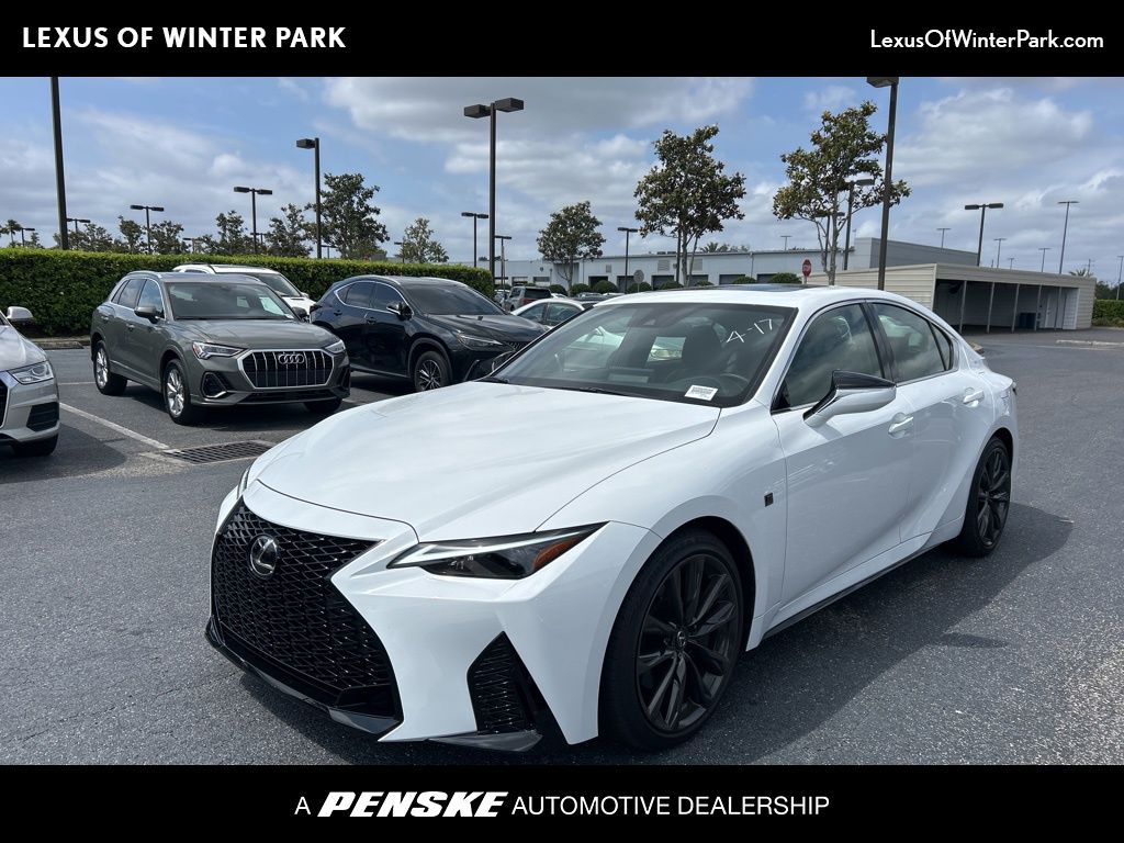 Ultra White 2025 Lexus IS 350 F Sport Design RWD Sedan Rear-Wheel Drive 8-Speed Automatic