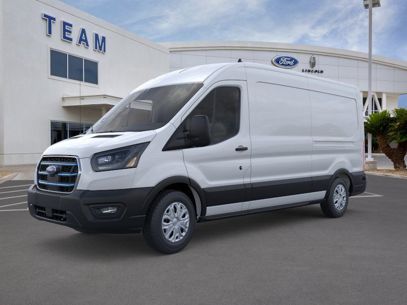 Oxford White 2025 Ford E-Transit 350 Medium Roof LB RWD Van Rear-Wheel Drive Automatic