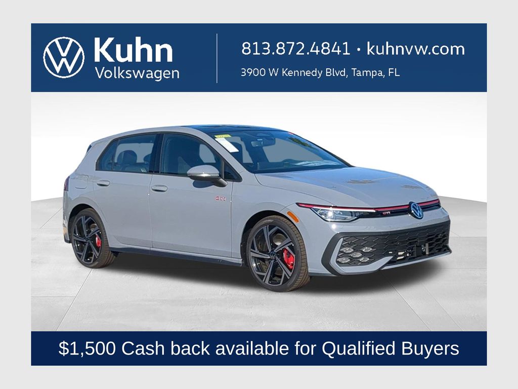 Moonstone Gray 2026 Volkswagen Golf GTI Hatchback Front-Wheel Drive 7-Speed Dual Clutch
