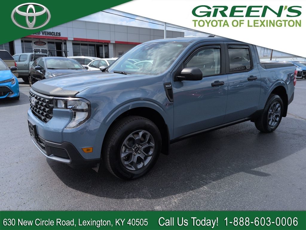 Blue (Azure Gray Metallic) 2025 Ford Maverick XLT SuperCrew FWD Pickup Truck Front-Wheel Drive Continuously Variable Transmission