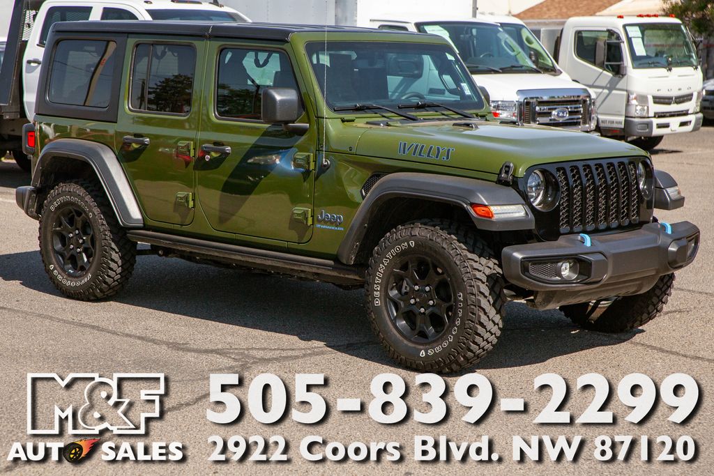 Sarge Green Clearcoat 2023 Jeep Wrangler 4xe SUV / Crossover Four-Wheel Drive 8-Speed Automatic