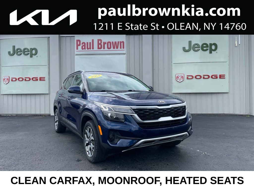 Dark Ocean Blue 2021 Kia Seltos SUV / Crossover All-Wheel Drive Continuously Variable Transmission